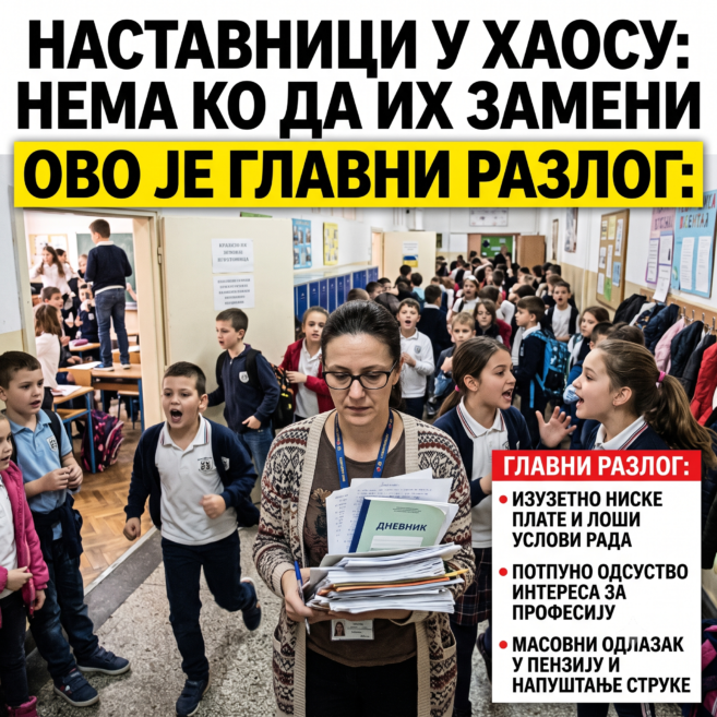 Наставници у хаосу: Нема ко да их замени – Ово је главни разлог